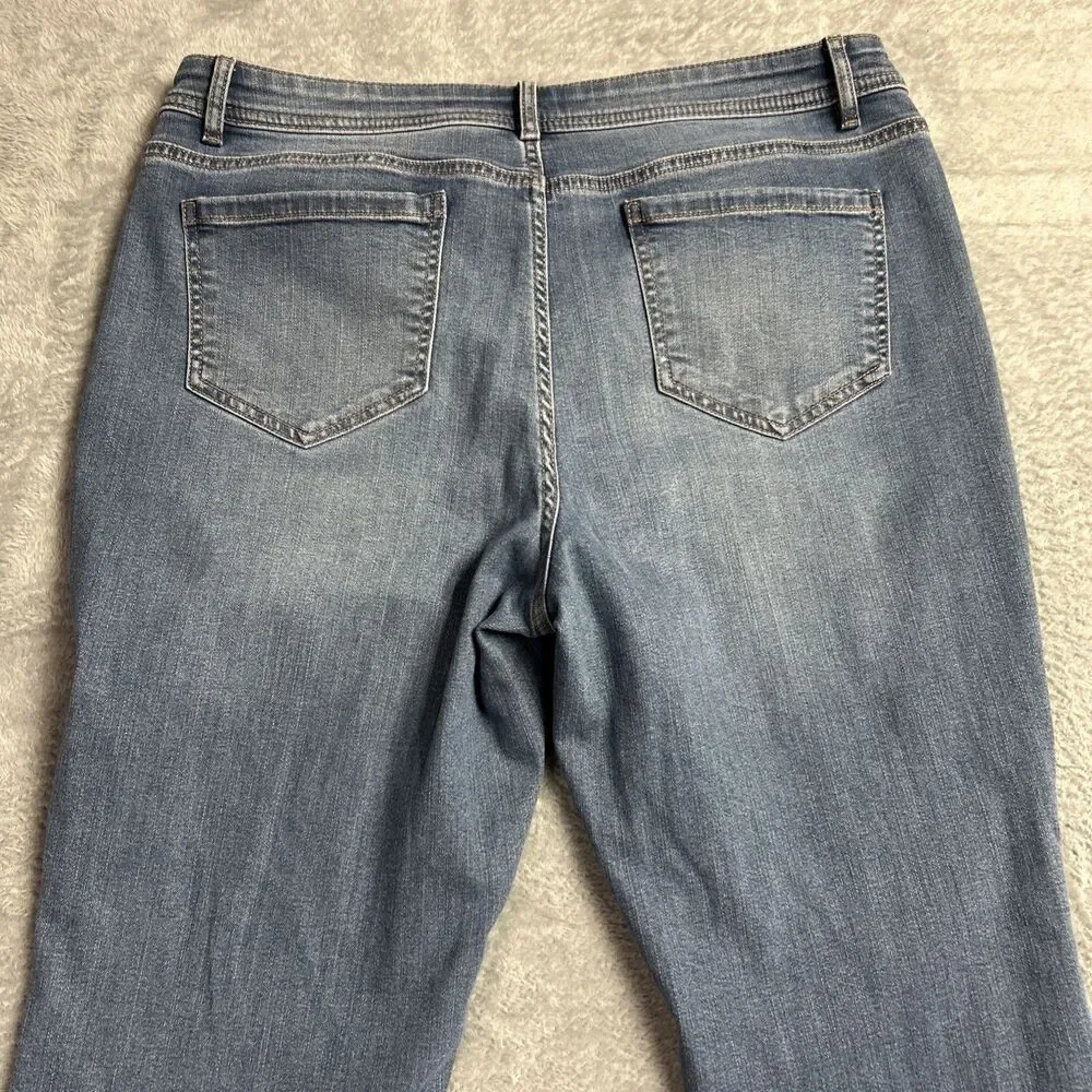 J. Jill Denim Womens Jeans Authentic Fit Slim Ankle Sz. 12 Mid Rise Stretch